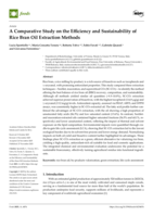 A Comparative Study on the Efficiency and Sustainability of Rice Bran Oil Extraction Methods