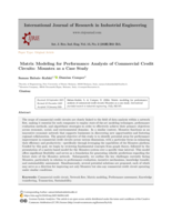 Matrix modeling for performance analysis of commercial credit circuits: Mountex as a case study