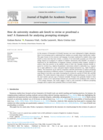 How do University Students ask GenAI to Revise or Proofread a Text? A Framework for Analysing Prompting Strategies