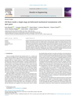 Oil flows inside a single-stage jet-lubricated mechanical transmission with spur gears