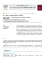 Restarting two-term nonlinear conjugate gradient methods based on a finite precision arithmetic analysis