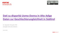 Dati su disparità Uomo-Donna in Alto Adige / Daten zur Geschlechterungleichheit in Südtirol