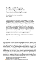 Gender-sensitive language in terminological definitions: a case study on Italian legal concepts
