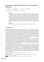 Towards Leveraging Link Prediction for Geospatial Data Integration