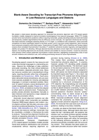 Blank-Aware Decoding for Transcript-Free Phoneme Alignment in Low-Resource Languages and Dialects