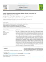 Distinct temporal dynamics of tomato defense induced by surfactin and Bacillus subtilis against gray mold