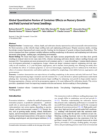 Global quantitative review of container effects on nursery growth and field survival in forest seedlings