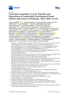 Correction: Priorities and interactions of sustainable development goals (SDGs) with focus on wetlands. Water 2019, 11, 619 doi: 10.3390/w11030619