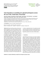Scale dependency in modeling nivo-glacial hydrological systems: the case of the Arolla basin, Switzerland