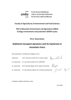 Sediment transport dynamics and its hysteresis in mountain rivers
