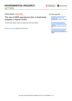 The role of GEDI spaceborne lidar in biodiversity analyses: a topical review