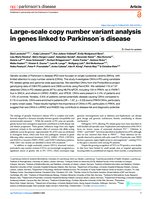 Large-scale copy number variant analysis in genes linked to Parkinson´s disease.