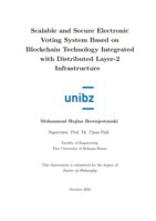 Scalable and Secure Electronic Voting System Based on Blockchain Technology Integrated with Distributed Layer-2 Infrastructure