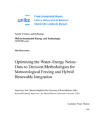 Optimising the Water–Energy Nexus: Data-to-Decision Methodologies for Meteorological Forcing and Hybrid Renewable Integration