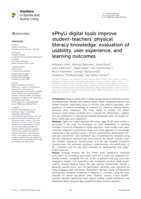 ePhyLi digital tools improve student-teachers' physical literacy knowledge: evaluation of usability, user experience, and learning outcomes