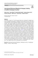 International Retirement Migration to Hungary: Seeking to Reaffirm Ontological Security?