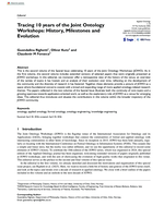 Tracing 10 years of the Joint Ontology Workshops: History, Milestones and Evolution