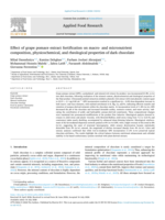Effect of grape pomace extract fortification on macro- and micronutrient composition, physicochemical, and rheological properties of dark chocolate