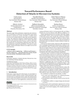 Toward Performance-Based Detection of Attacks in Microservice Systems