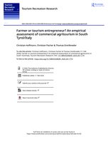 Farmer or tourism entrepreneur? An empirical assessment of commercial agritourism in South Tyrol/Italy