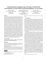 Using Hypothesis Engineering to Manage Architectural Uncertainties in Unity DOTS Game Development: A Case Study
