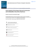 Interrogating Technology-Induced Acceleration with Disobedient Discursive Machines