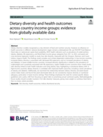 Dietary diversity and health outcomes across country income groups: Evidence from globally available data