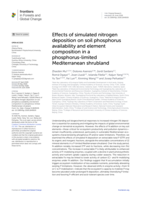 Effects of simulated nitrogen deposition on soil phosphorus availability and element composition in a phosphorus-limited Mediterranean shrubland