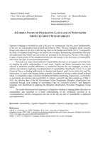 A Corpus Study of Figurative Language in Newspaper Articles About Sustainability