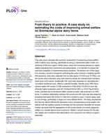 From theory to practice: A case study on estimating the costs of improving animal welfare on Simmental alpine dairy farms