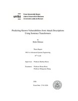 Predicting Known Vulnerabilities from Attack Descriptions: Using Sentence Transformers