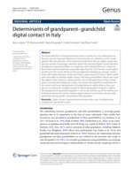 Determinants of grandparent–grandchild digital contact in Italy