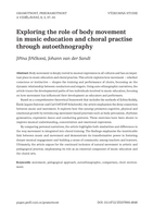 Exploring the Role of Body Movement in Music Education and Choral Practise Through Autoethnography