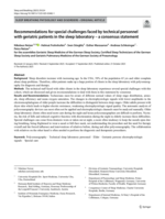 Recommendations for special challenges faced by technical personnel with geriatric patients in the sleep laboratory - a consensus statement