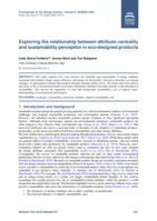 Exploring the relationship between attribute centrality and sustainability perception in eco-designed products