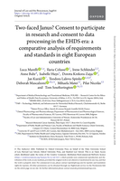 Two-faced Janus? Consent to participate in research and consent to data processing in the EHDS era: a comparative analysis of requirements and standards in eight European countries
