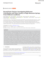 Beyond Rock Glaciers: Investigating Meltwater Contribution and Water Quality in High-Mountain Springs From Different Landforms