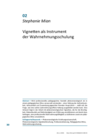 Vignetten als Instrument der Wahrnehmungsschulung