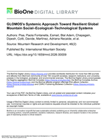 GLOMOS's Systemic Approach Toward Resilient Global Mountain Social–Ecological–Technological Systems