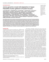 Jomon genomics reveal cold adaptation in Upper Paleolithic hunter-gatherers of eastern Eurasia