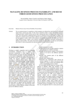 Managing business process flexibility and reuse through business process lines