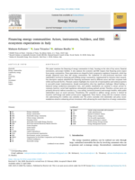 Financing energy communities: Actors, instruments, builders, and ESG ecosystem expectations in Italy