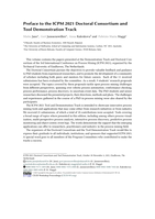 Preface to the ICPM 2021 Doctoral Consortium and Tool Demonstration Track