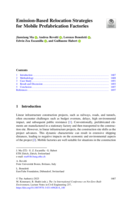 Emission-Based Relocation Strategies for Mobile Prefabrication Factories