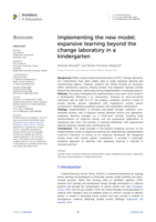 Implementing the new model: Expansive learning beyond the change laboratory in a kindergarten