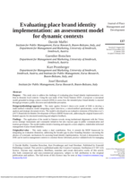Evaluating place brand identity implementation: an assessment model for dynamic contexts