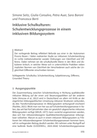 Inklusive Schulkulturen: Schulentwicklungsprozesse in einem inklusiven Bildungssystem