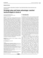 Strategic play and home advantage: coaches' tactical impact in Serie A