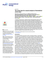 Ten quick tips for causal analysis of biomedical omics data