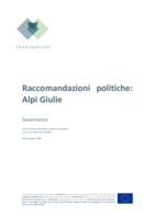 TRANSNATURE Raccomandazioni politiche: Alpi Giulie. Governance